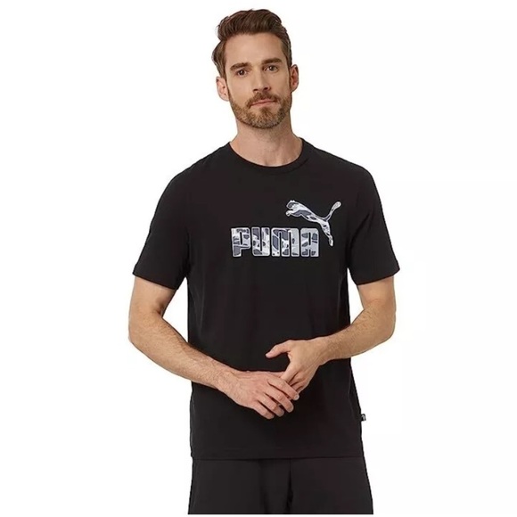 Puma Men's Short-Sleeve Splash Logo-Graphic T-Shirt in Black-XXL - Picture 1 of 16